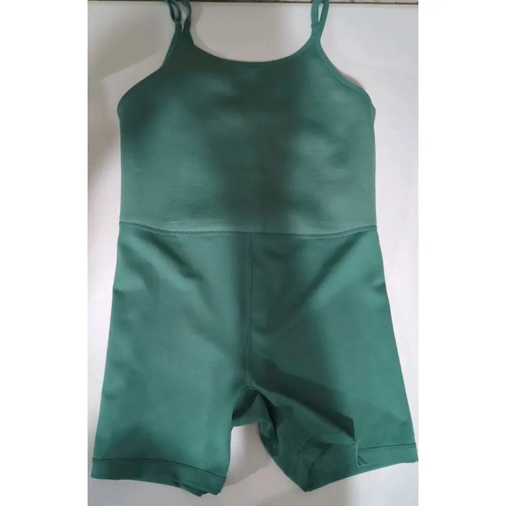 Nike Kids Girl's Green Dri-FIT Scoop Neck Sleeveless Unitard Romper Size XL